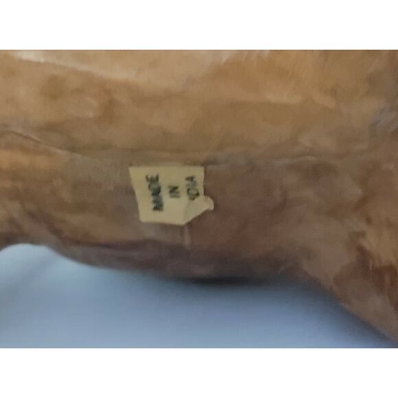 Vtg Kneeling Leather Covered Large Camel 15" Long Down Position Reins Realistic - Picture 10 of 10